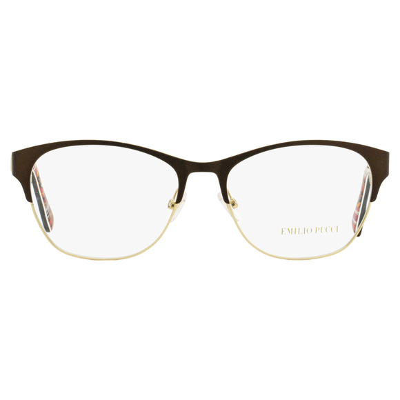 Emilio Pucci Oval Eyeglasses EP5029 048 Brown/Gold/Havana 53mm 5029 - Picture 2 of 2